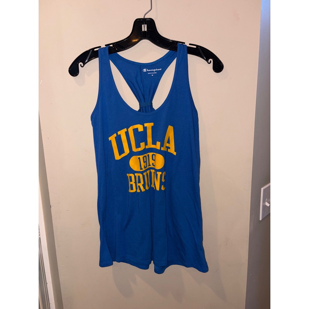 Champion UCLA Bruins Racerback Tank Top Blue Yellow Graphic size  Medium M